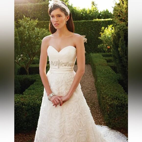 Perfect Casablanca Bridal Ivory Gown Princess Strapless Wedding Dress 8